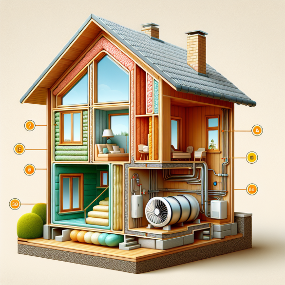 Conceptual Illustration of Home Insulation for Energy Efficiency